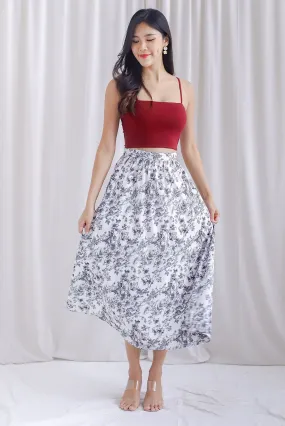 Eden Porcelain Maxi Skirt In Black